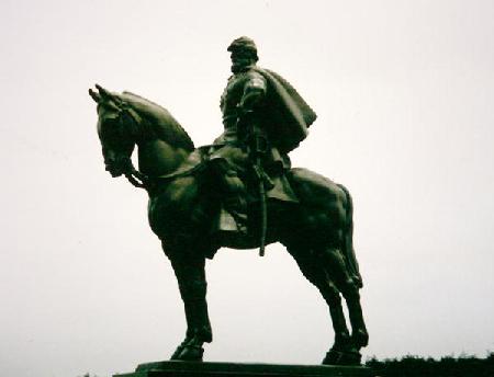 Equestrian Portrait of General Thomas Jonathan Stonewall Jackson at Manassas battlefield, Virginia