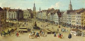 Ansicht des Marienplatzes zu München (Detail)