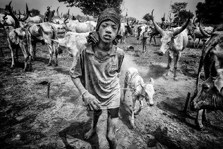 At a mundari cattle camp - South Sudan
