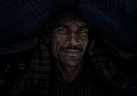 Man carrying a bag of salt - Bangladesh