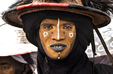 Peul man at the gerewol festival - Niger