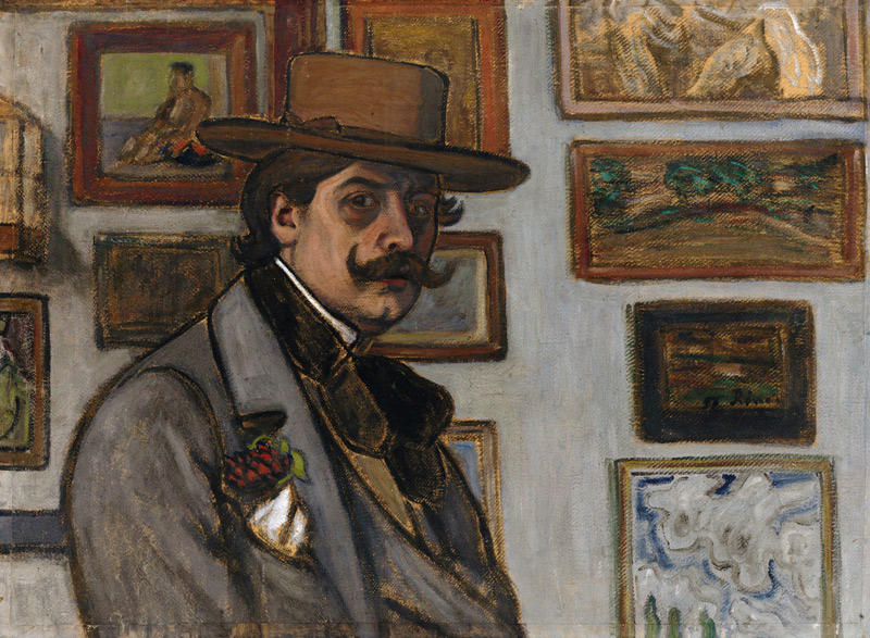 Selbstbildnis mit braunem Hut, von József Rippl-Rónai