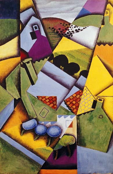 Häuser in Ceret von Juan Gris