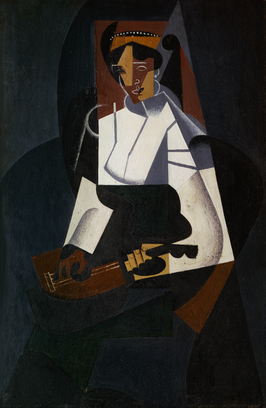 Frau mit Mandoline von Juan Gris