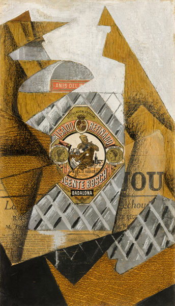 Eine Flasche Anís del Mono (La bouteille d'anis) von Juan Gris