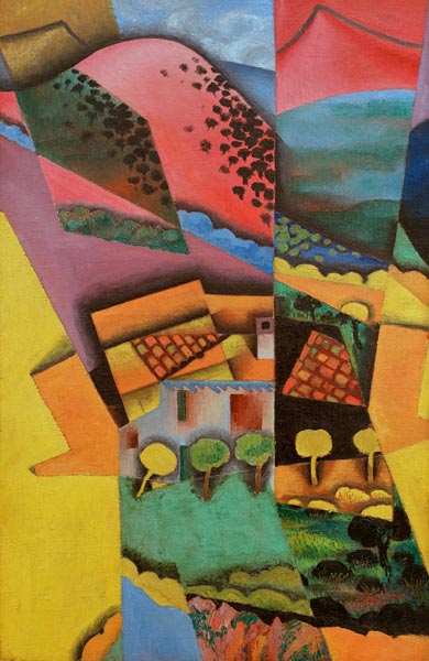 Landschaft bei Ceret von Juan Gris