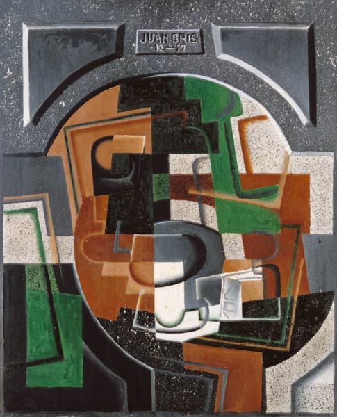 Stillleben und Gedenktafel von Juan Gris