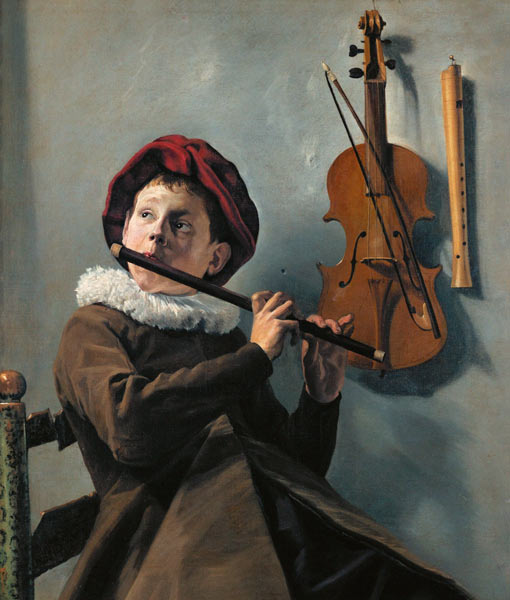 Boy Playing the Flute von Judith Leyster