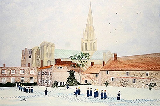 Chichester Cathedral and Visiting Choir von Judy  Joel