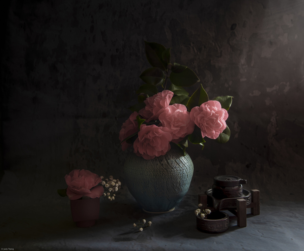 Camellia still life von Judy Tseng