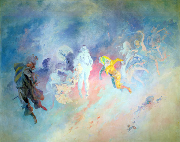 Pantomime, from the Salon Cheret (mural) (see also 83604) von Jules Chéret