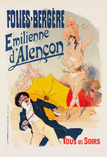 Folies Bergeres: Emilienne d'Alencon (Plakat)