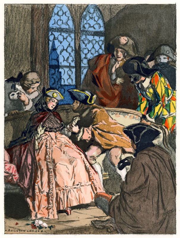 Illustration for memoirs of Casanova von Jules Marie Auguste Leroux