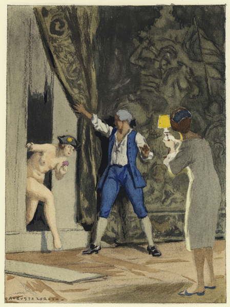 Illustration for memoirs of Casanova von Jules Marie Auguste Leroux