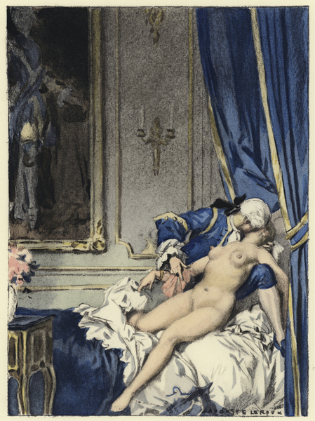 Illustration for memoirs of Casanova von Jules Marie Auguste Leroux