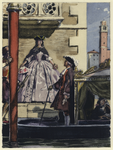 Illustration for memoirs of Casanova von Jules Marie Auguste Leroux