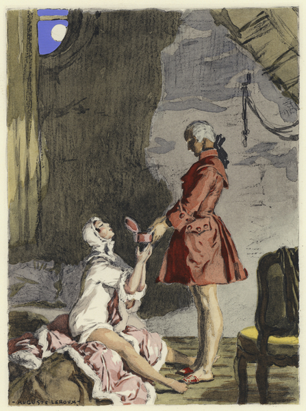 Illustration for memoirs of Casanova von Jules Marie Auguste Leroux