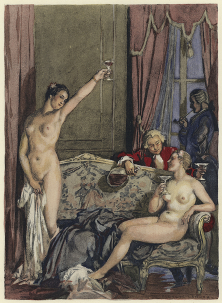 Illustration for memoirs of Casanova von Jules Marie Auguste Leroux