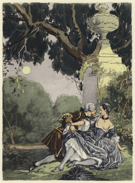 Illustration for memoirs of Casanova von Jules Marie Auguste Leroux