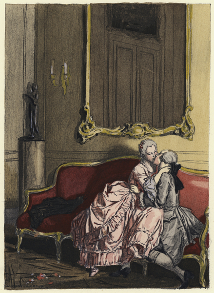 Illustration for memoirs of Casanova von Jules Marie Auguste Leroux