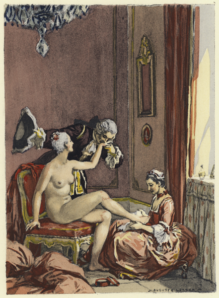 Illustration for memoirs of Casanova von Jules Marie Auguste Leroux