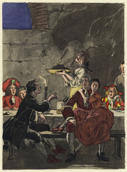 Illustration for memoirs of Casanova von Jules Marie Auguste Leroux