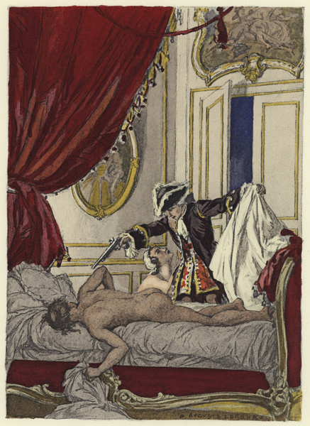 Illustration for memoirs of Casanova von Jules Marie Auguste Leroux