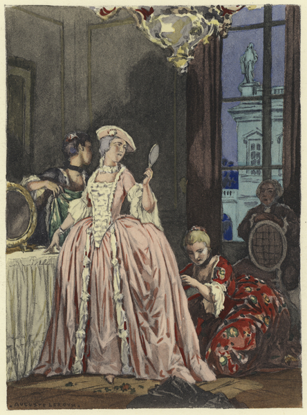 Illustration for memoirs of Casanova von Jules Marie Auguste Leroux