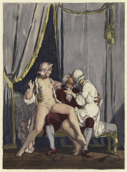 Illustration for memoirs of Casanova von Jules Marie Auguste Leroux