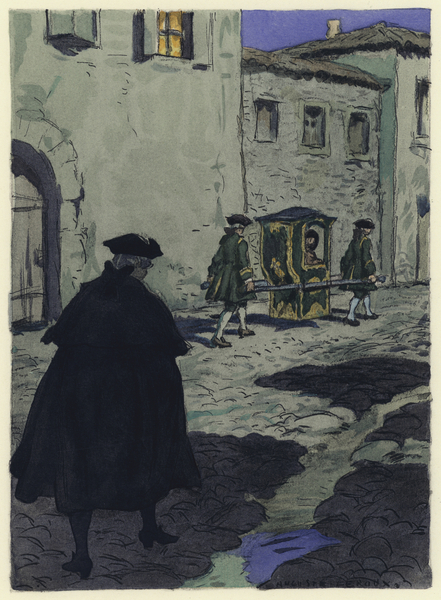 Illustration for memoirs of Casanova von Jules Marie Auguste Leroux