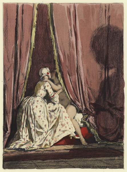 Illustration for memoirs of Casanova von Jules Marie Auguste Leroux