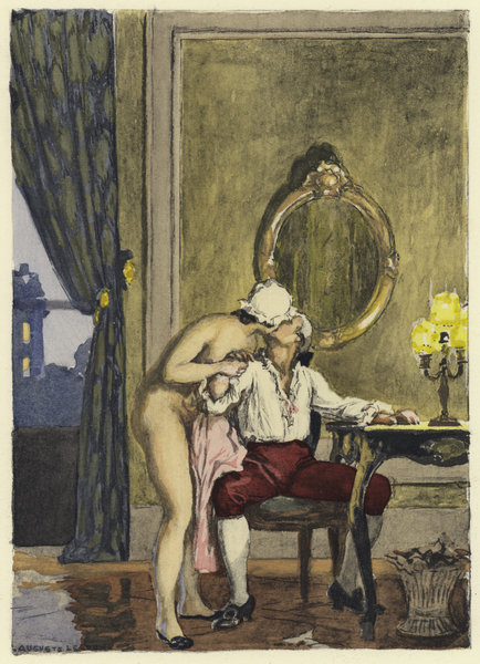 Illustration for memoirs of Casanova von Jules Marie Auguste Leroux
