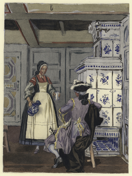 Illustration for memoirs of Casanova von Jules Marie Auguste Leroux