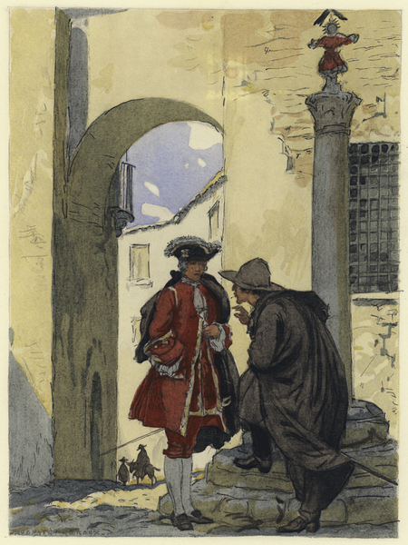 Illustration for memoirs of Casanova von Jules Marie Auguste Leroux