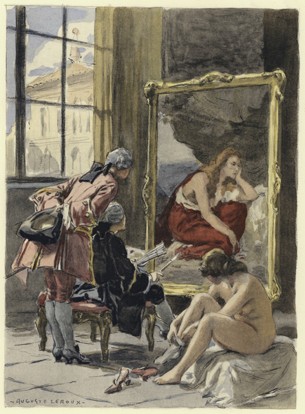 Illustration for memoirs of Casanova von Jules Marie Auguste Leroux