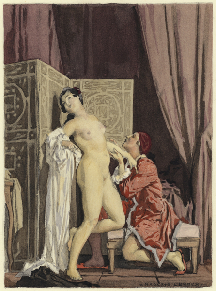 Illustration for memoirs of Casanova von Jules Marie Auguste Leroux