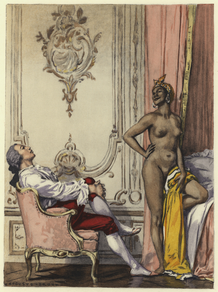 Illustration for memoirs of Casanova von Jules Marie Auguste Leroux