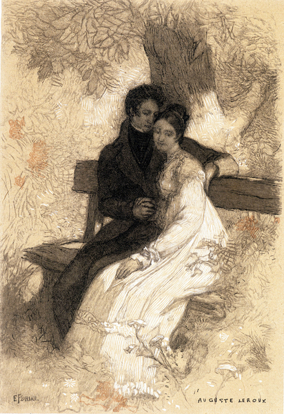 illustration for Eugenie Grandet by Auguste Leroux von Jules Marie Auguste Leroux