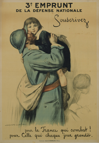 Sign Up for the Fighting France, that becomes greater every Day, enlistment poster from the Defence  von Jules Marie Auguste Leroux