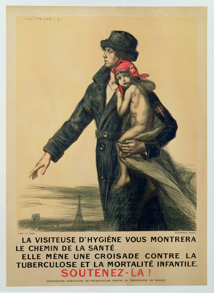 Public information poster for the awareness of tuberculosis von Jules Marie Auguste Leroux