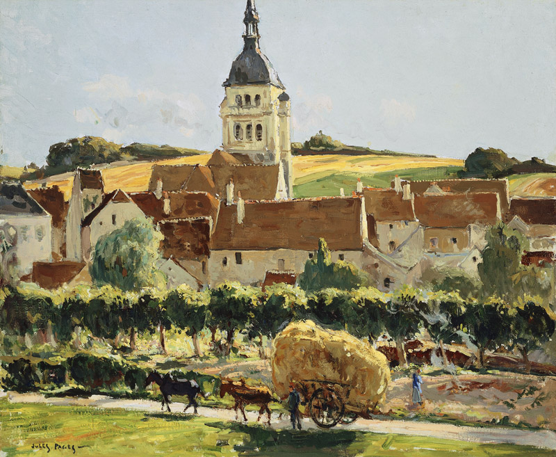 Chézy-sur-Marne nahe Château Thierry. von Jules Eugène Pages