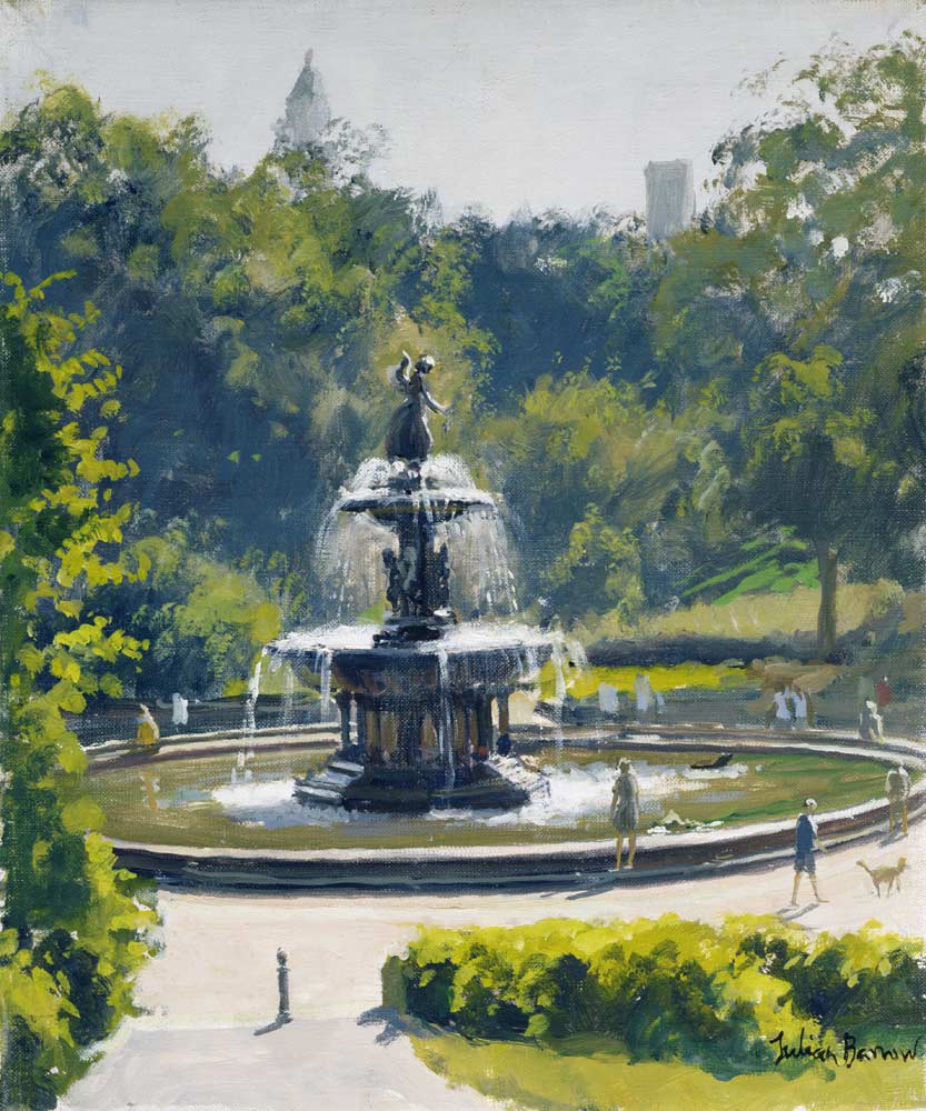 The Bethesda Fountain, Central Park, 1996 (oil on canvas)  von Julian  Barrow