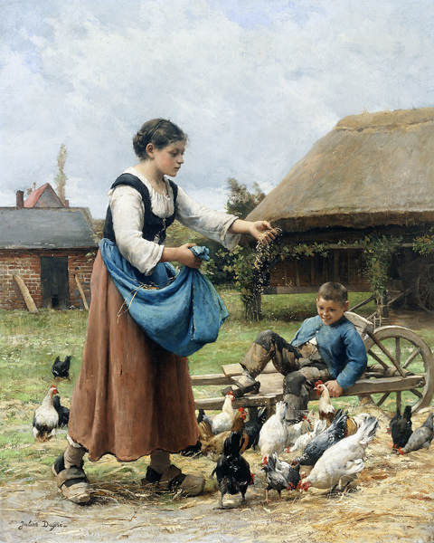 In the Farmyard von Julien Dupré