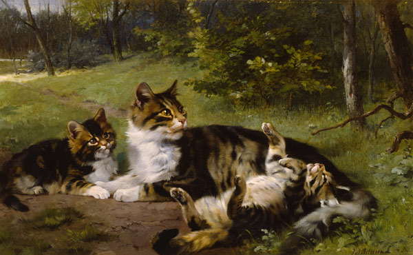 Unter Mutters wachsamem Auge von Julius Adam