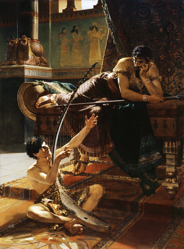 David and Saul von Julius Kronberg