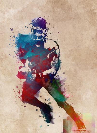 American Football Player Sport Art 1