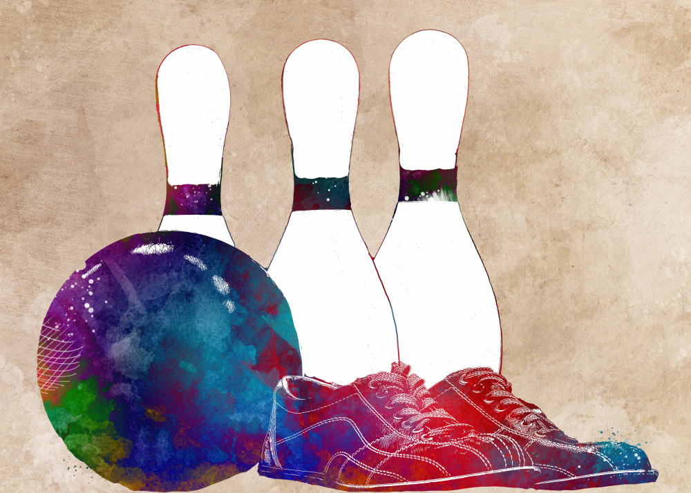 Bowling Sport Art 1 von Justyna Jaszke