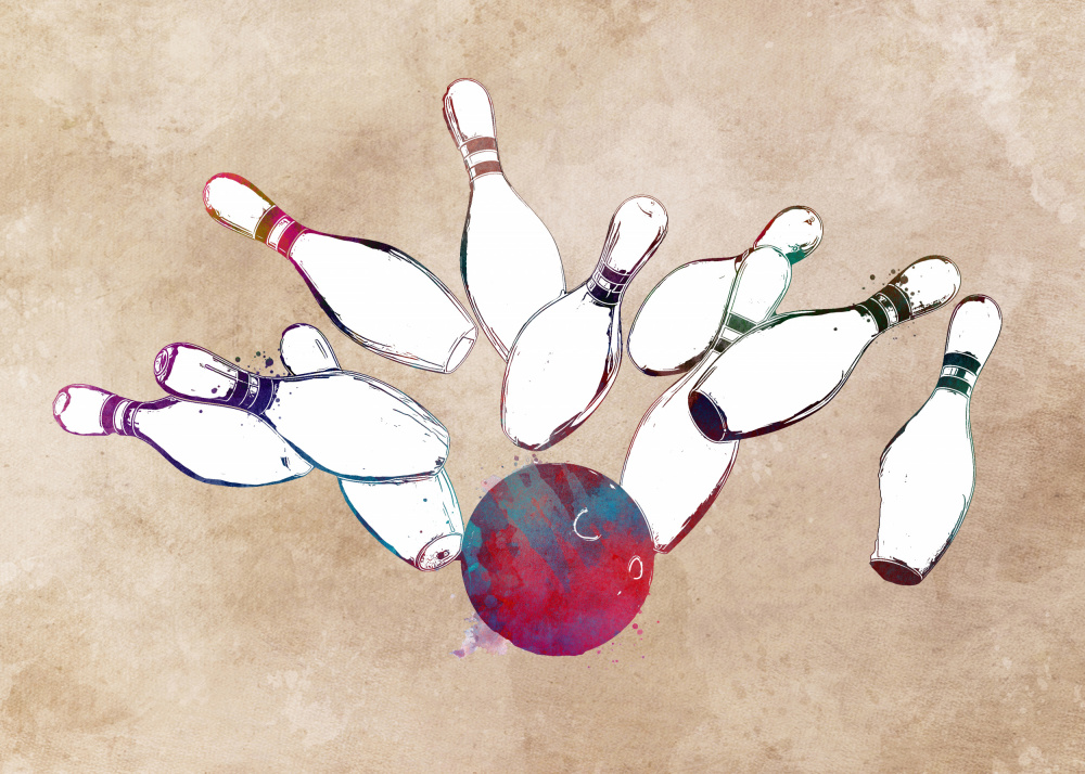 Bowling Sport Art 3 von Justyna Jaszke