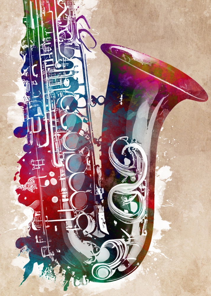 Saxophone music art von Justyna Jaszke
