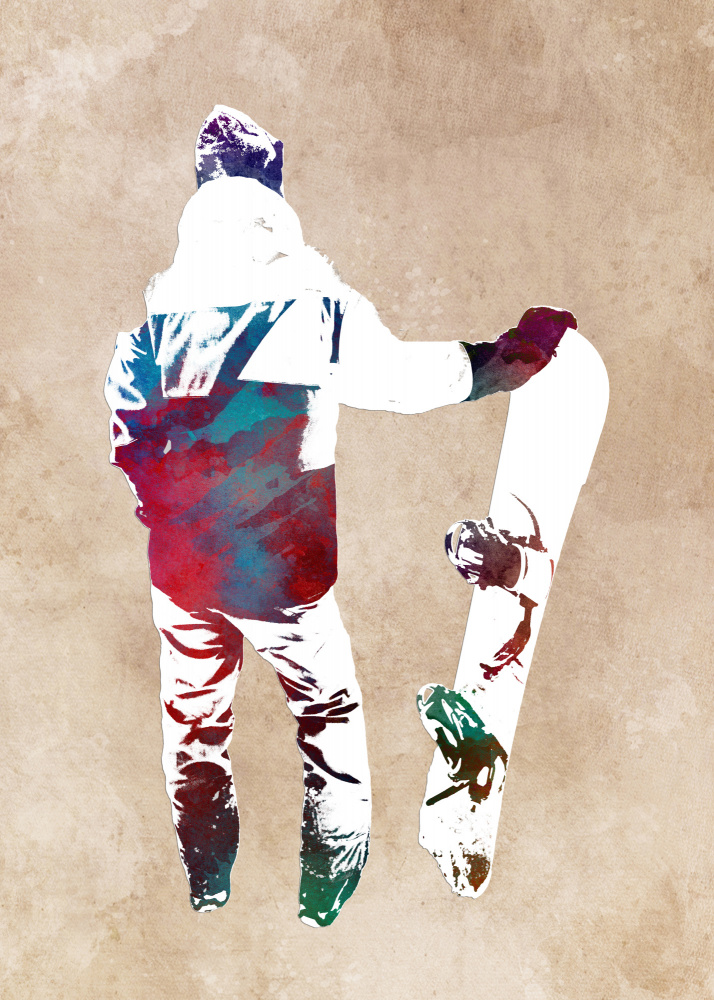 Snowboard Sport Art 1 von Justyna Jaszke